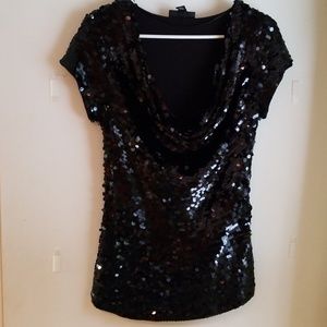 Black sequin top